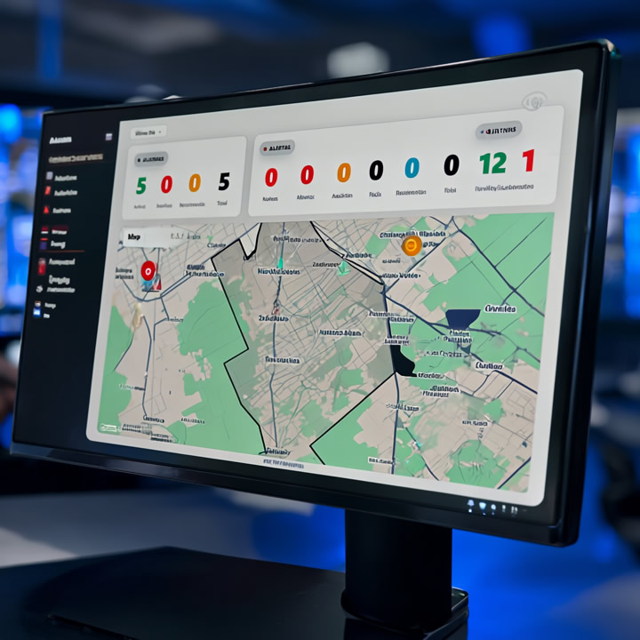 Coordinación en centro de monitoreo